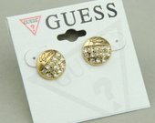 GUESS gold&crystal ball auskarai