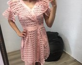 Isskirtine pink suknele