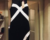 Nauja juodai-balta aptempta suknelė