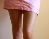 Rožinis džinsinis sijonas
