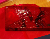 "R&H" Raudona odinė nauja piniginė