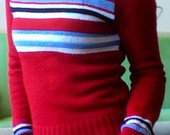 raudonas megztinis