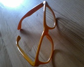Geltoni nerd/wayfarer akiniai