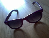Violetiniai,nesubraižyti nerd/wayfarer akiniai