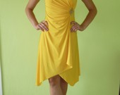 Geltona, puošni suknelė