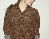 Leopardinio rašto marškiniai