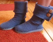 Mėlyni megzti batukai