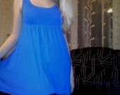 AKCIJA 10 LT Mėlyna suknelė, mielos medžiagos
