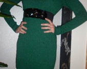 žalia tunika-megztinis-suknelė