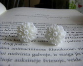 Auskarai "White rose"