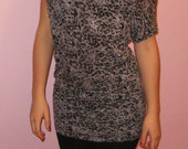 Moteriška leopardo rašto palaidinė-suknelė (pilka)