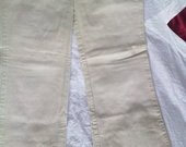 Baltos velvetinės kelnės