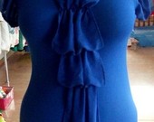 mėlyna ryski suknele, tunika