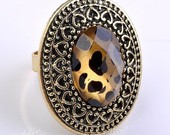 Vintage leopardinis žiedas