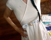 Ralph Lauren balta POLO suknele su dirzeliu