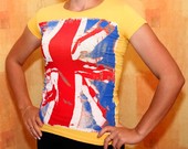 Marškinėliai su UK vėliava