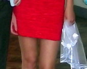 AKCIJA 95Lt!!! raudona progine suknele