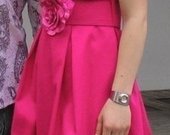 Proginė ryški rožinė suknelė + švarkelis