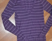 Violetinis dryžuotas megztinis