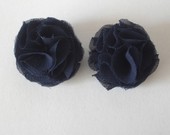 Auskarai tamsiai mėlynos gėlytės