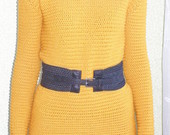 Geltonas ranku darbo megztinis