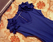 Mėlyna suknelė su kriūzais