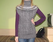 Pilkas šiltas ilgas megztinis/suknytė