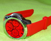 Raudonas masyvus moteriškas Anton laikrodis