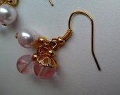 Rožinis perlas su auksu