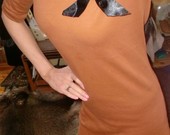 18 LT - AKCIJA - ruda suknele su  kaspinu