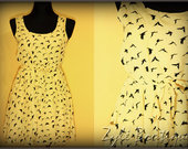 Romantiška suknelė su paukščiais.(s-m)