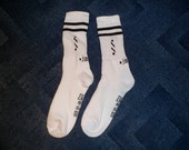 Naujos baltos frotinės kojinės