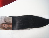 Natūralus plaukų tresai 50cm 70g nauji juodi 1