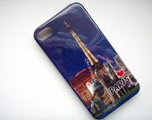iPhone 4 dekliukas su Paryžiaus vaizdu
