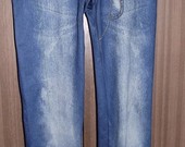 Mėlynos spalvos  leginsai su džinsų imitacija