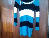 Naujas moteriškas ilgas megztinis