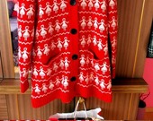 Raudonas, siltas megztinis