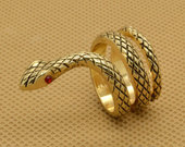 Auksinis žiedukas 585pr* "Gyvatė"