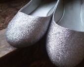 sidabriniai blizgantys laiveliai glitter shoes
