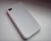 Silikoninis baltas iPhone 4 dekliukas