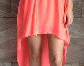 Asimetriška suknelė! Neoninė pink XS-M