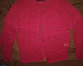 Rožinis nertas megztinis