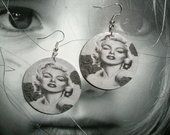 Dekupaziniai auskarai-Marilyn Monroe