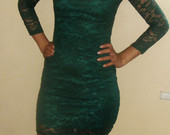 Nuostabi ASOS žalia gipiūrinė suknelė