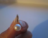 Nauji auskarai su perlais ir kristalais