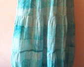 Ilgas vasariškas turkio spalvos sijonas