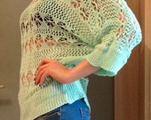 Nertas mėtinis megztinis XS-L