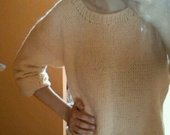 Oversized kreminis megztinis