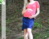 Klasikinis džinsinis sijonas būsimai mamytei