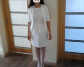Balta Peplum suknelė (tinka nėštukėms)M dydis